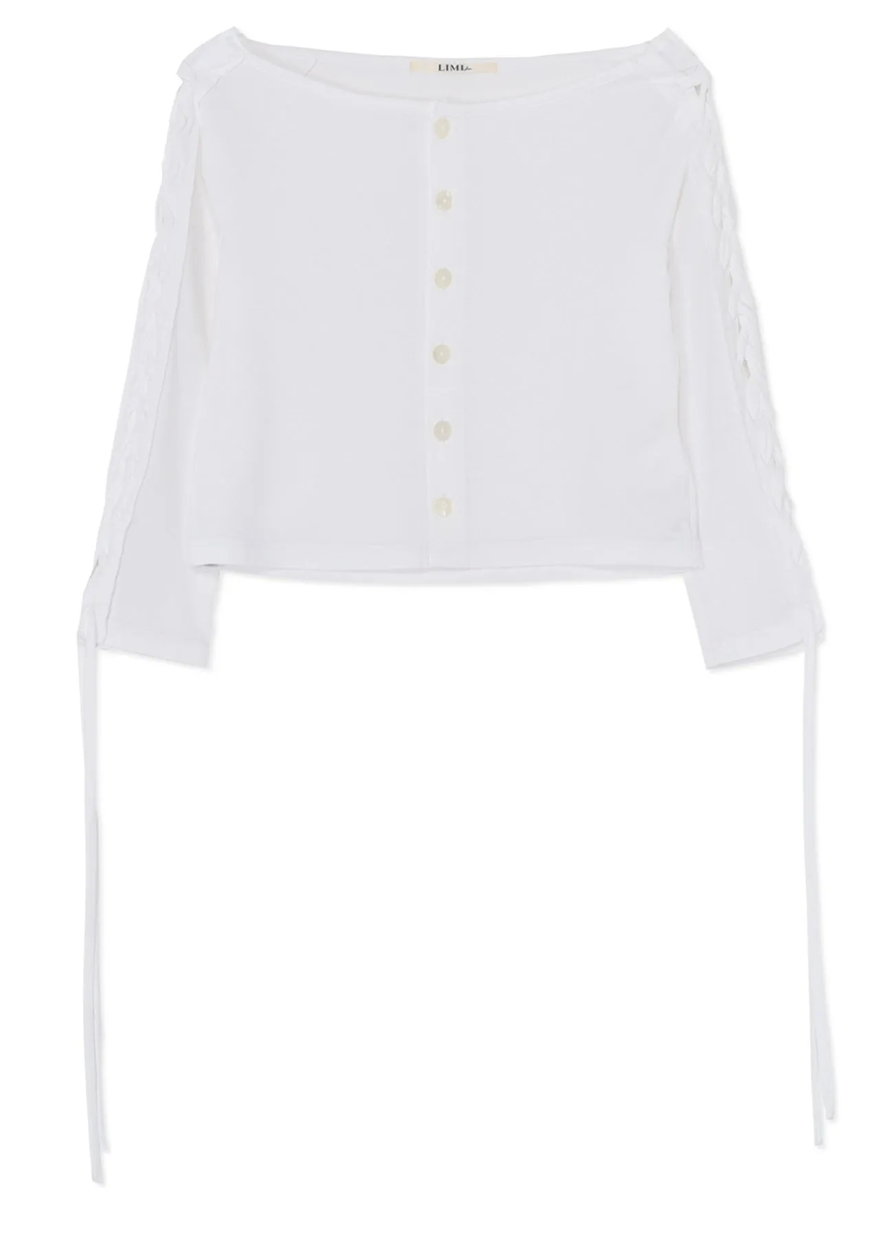 60/2 COTTON JERSEY LACE-UP CARDIGAN sold by Yohji Yamamoto product image thumbnail 2