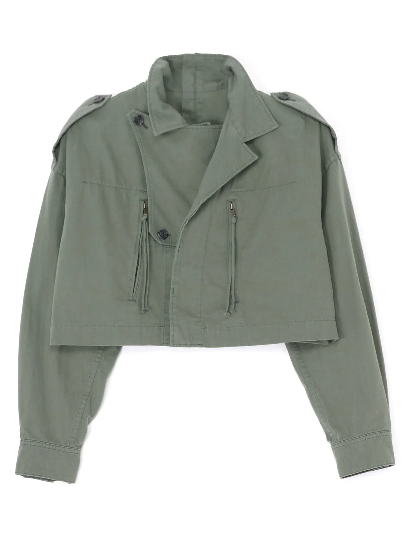 MILITARY TWILL ARMY SHORT JACKET sold by Yohji Yamamoto product image thumbnail 2