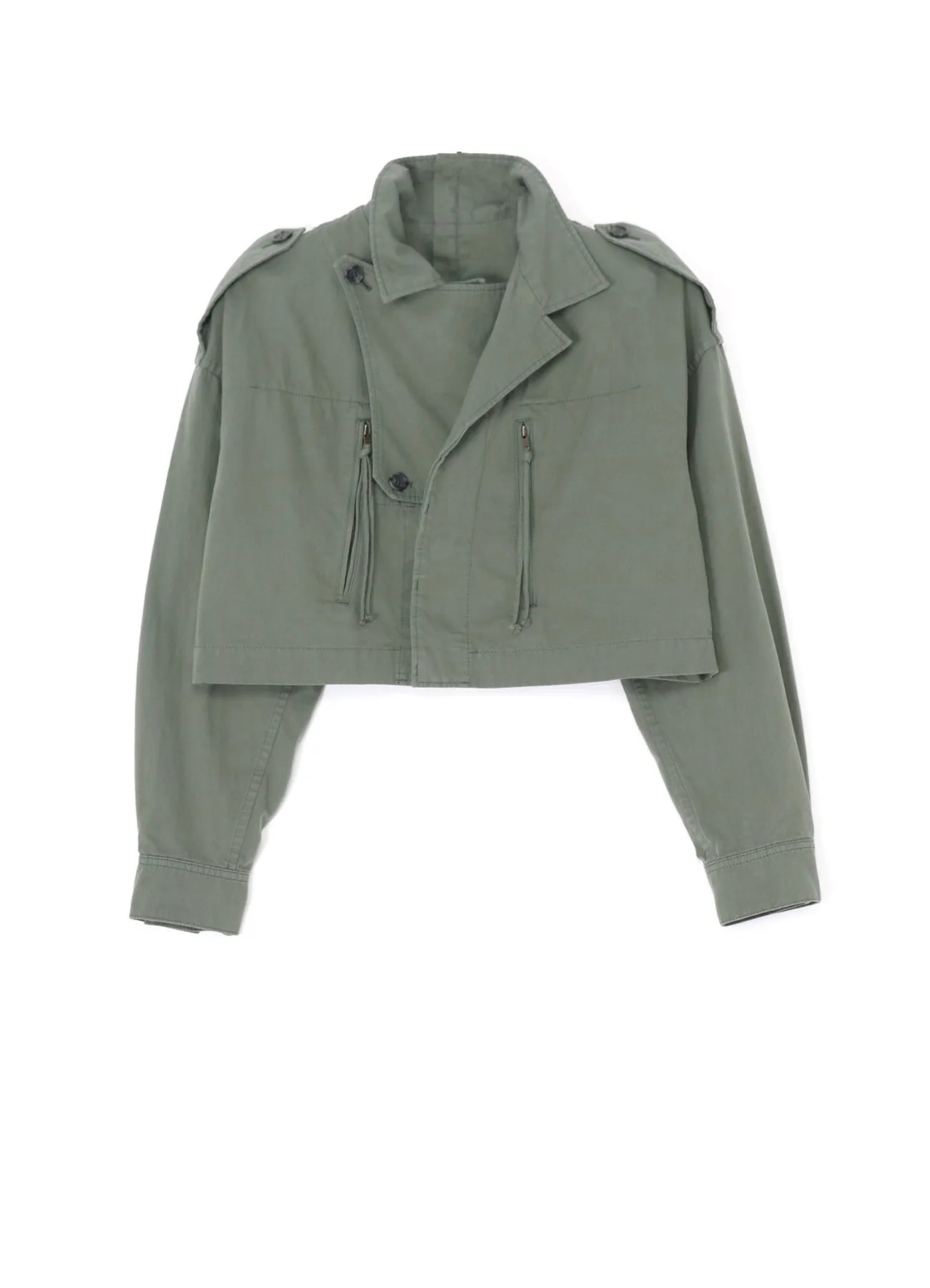 MILITARY TWILL ARMY SHORT JACKET sold by Yohji Yamamoto