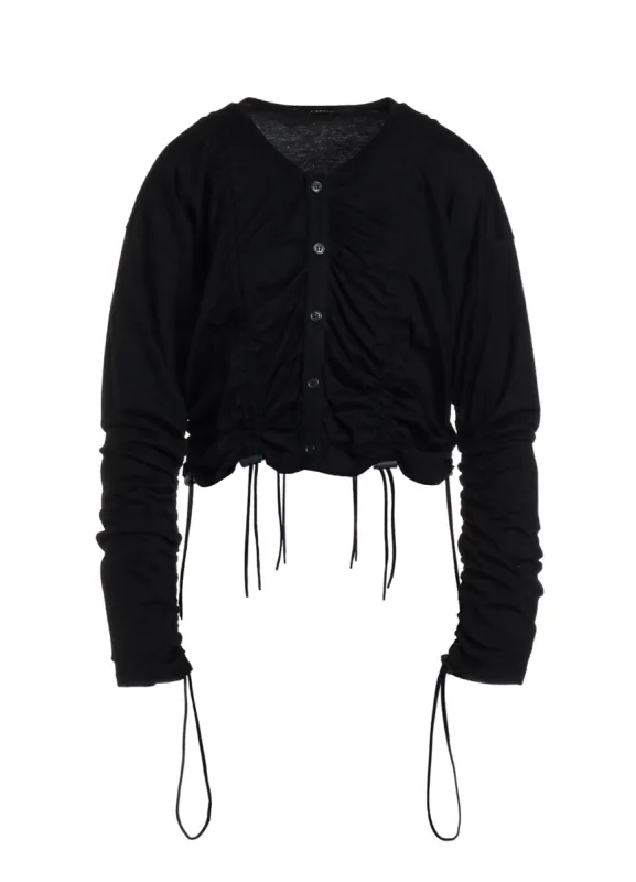 SINGLE JERSEY GATHERED STRING CARDIGAN sold by Yohji Yamamoto