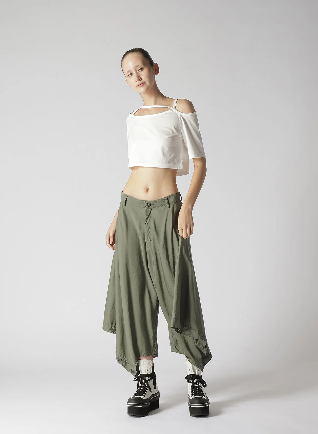 PRODUCT DYED TWILL STRIP OF PAPER PANTS sold by Yohji Yamamoto product image thumbnail 5