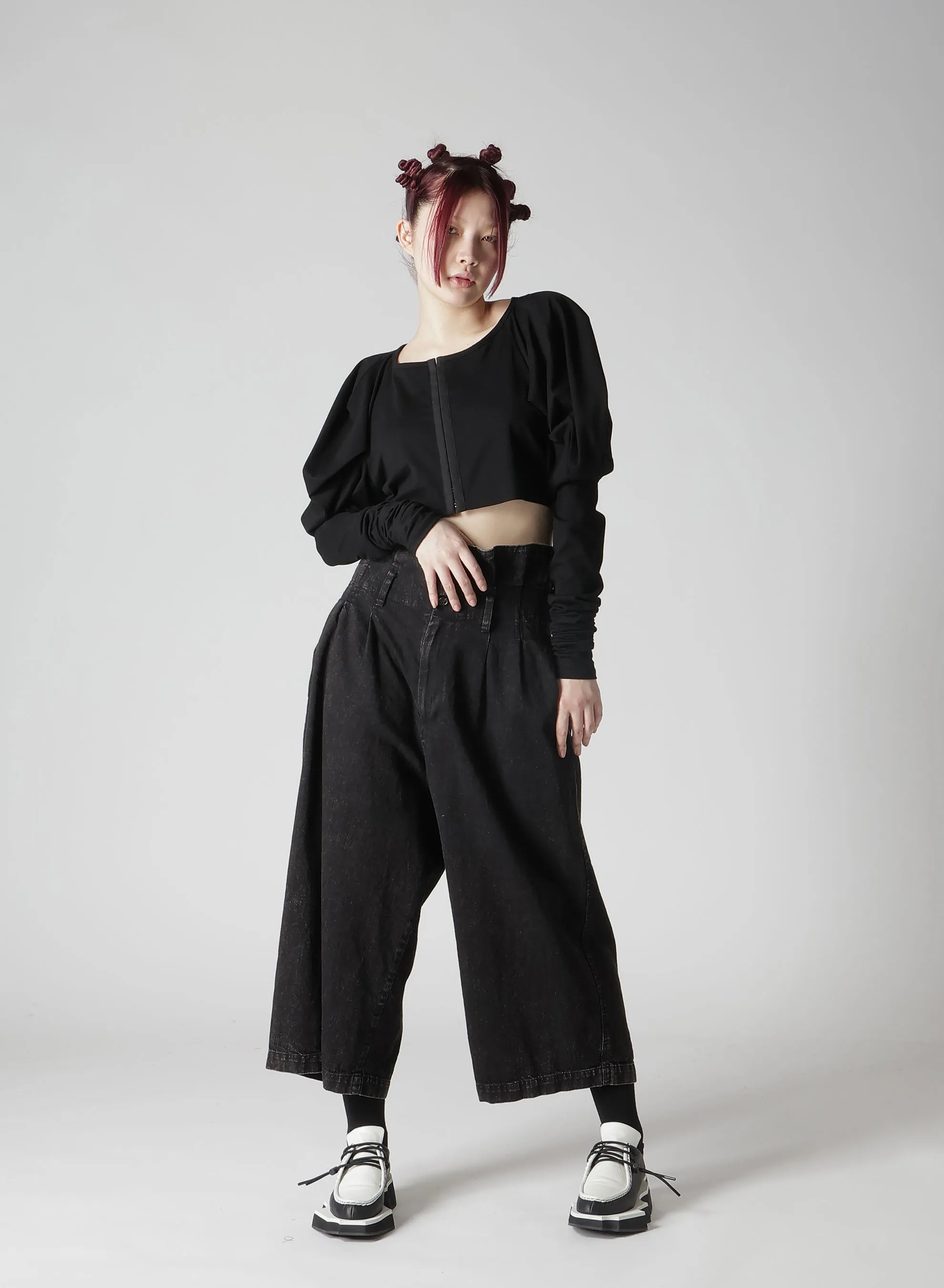 SINGLE JERSEY PUFF SLEEVES CARDIGAN sold by Yohji Yamamoto product image thumbnail 4