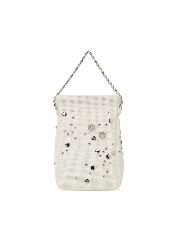 MICRO MESH DOT STUDS POUCH L made by Yohji Yamamoto