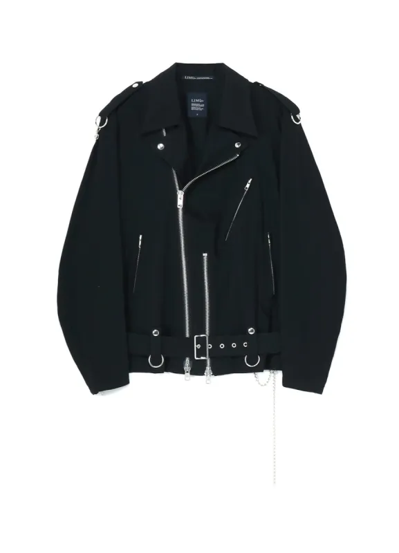 METAL EYELET DENIM BIKER JACKET made by Yohji Yamamoto