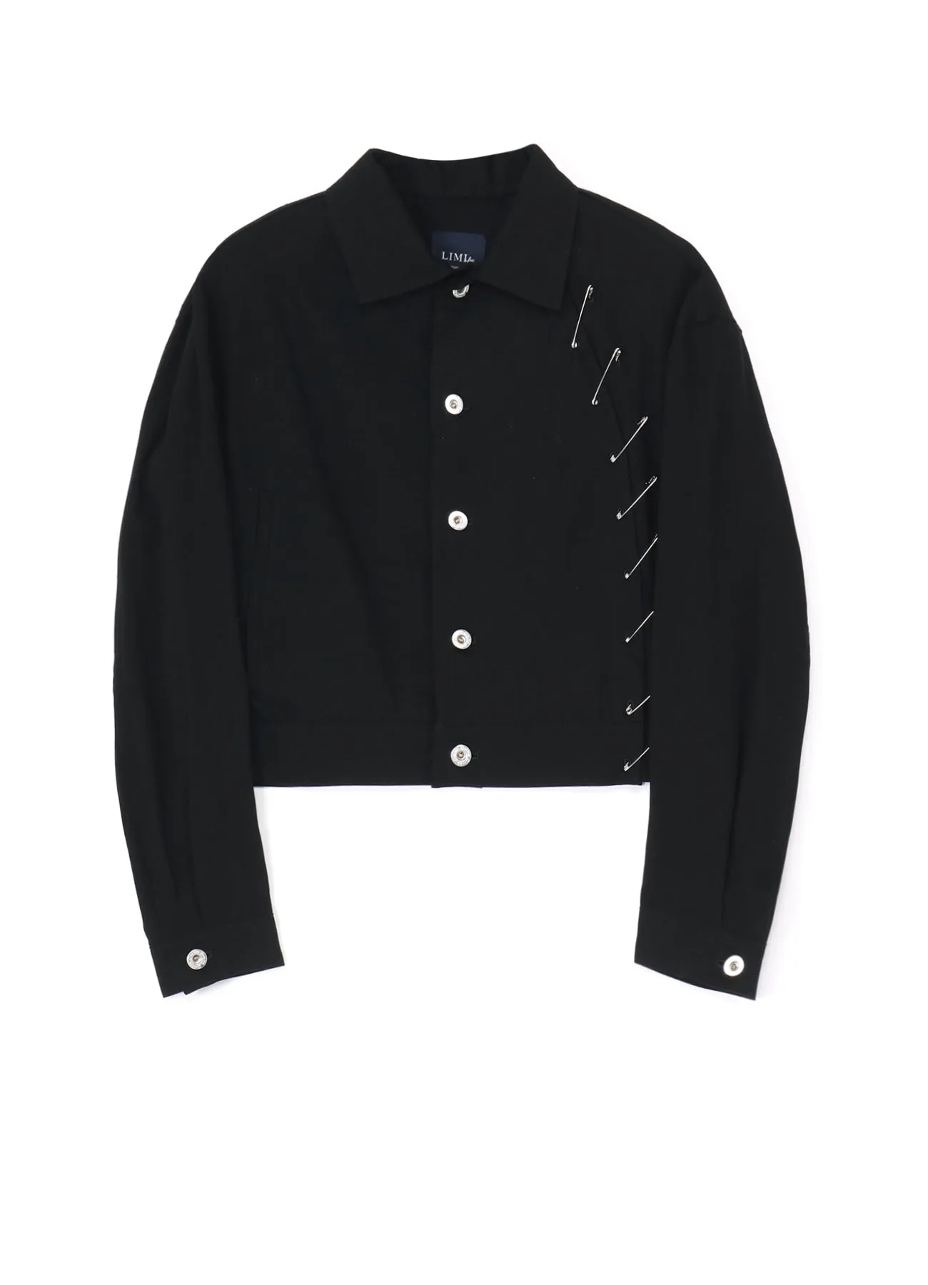 BLACK DENIM BLOUSON WITH PIN A sold by Yohji Yamamoto
