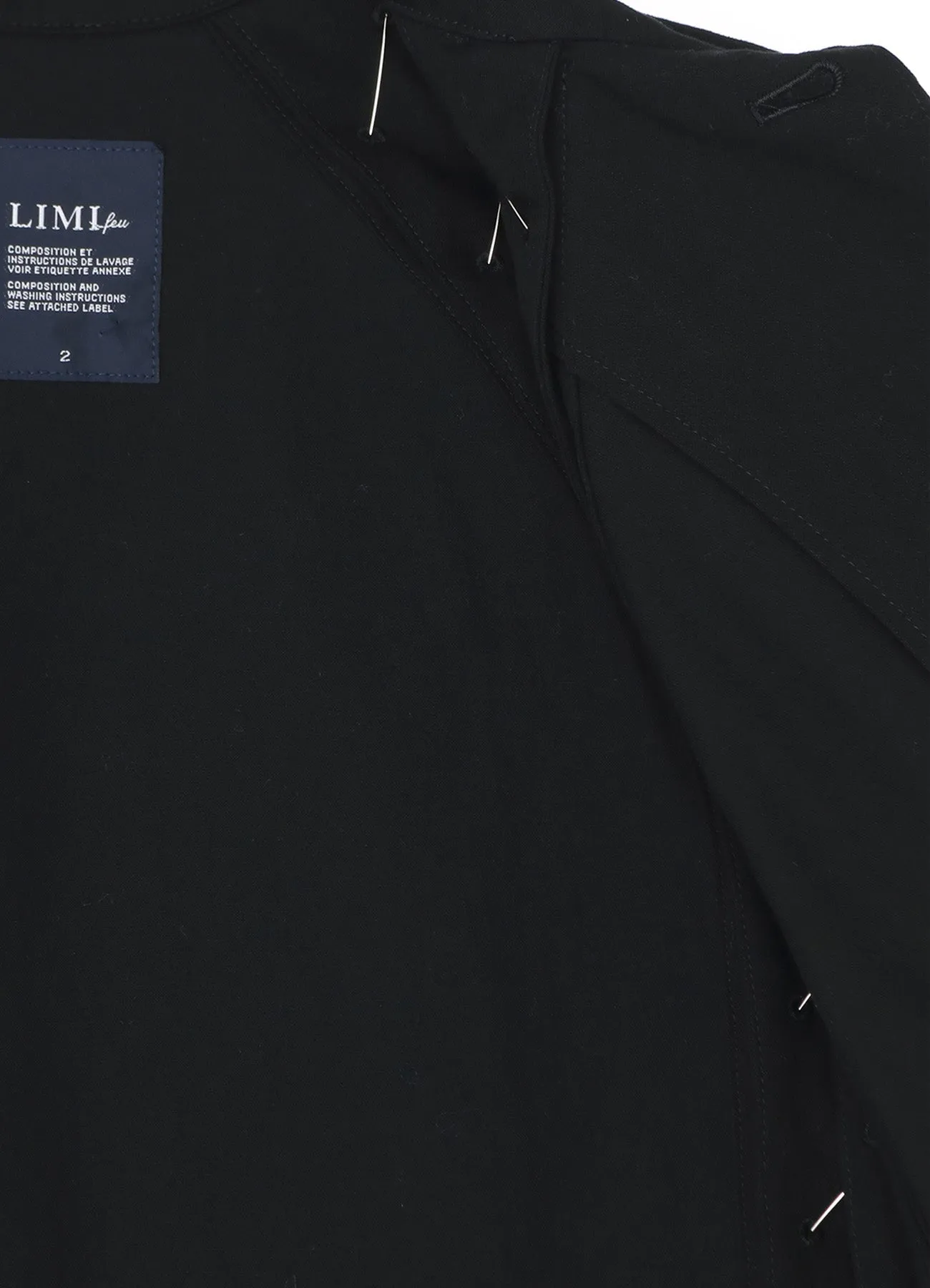 BLACK DENIM BLOUSON WITH PIN A sold by Yohji Yamamoto product image thumbnail 4