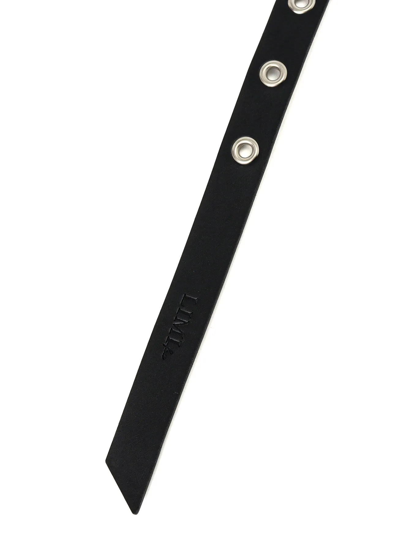 OIL TANNED LEATHER SLIM EYELET BELT sold by Yohji Yamamoto product image thumbnail 4