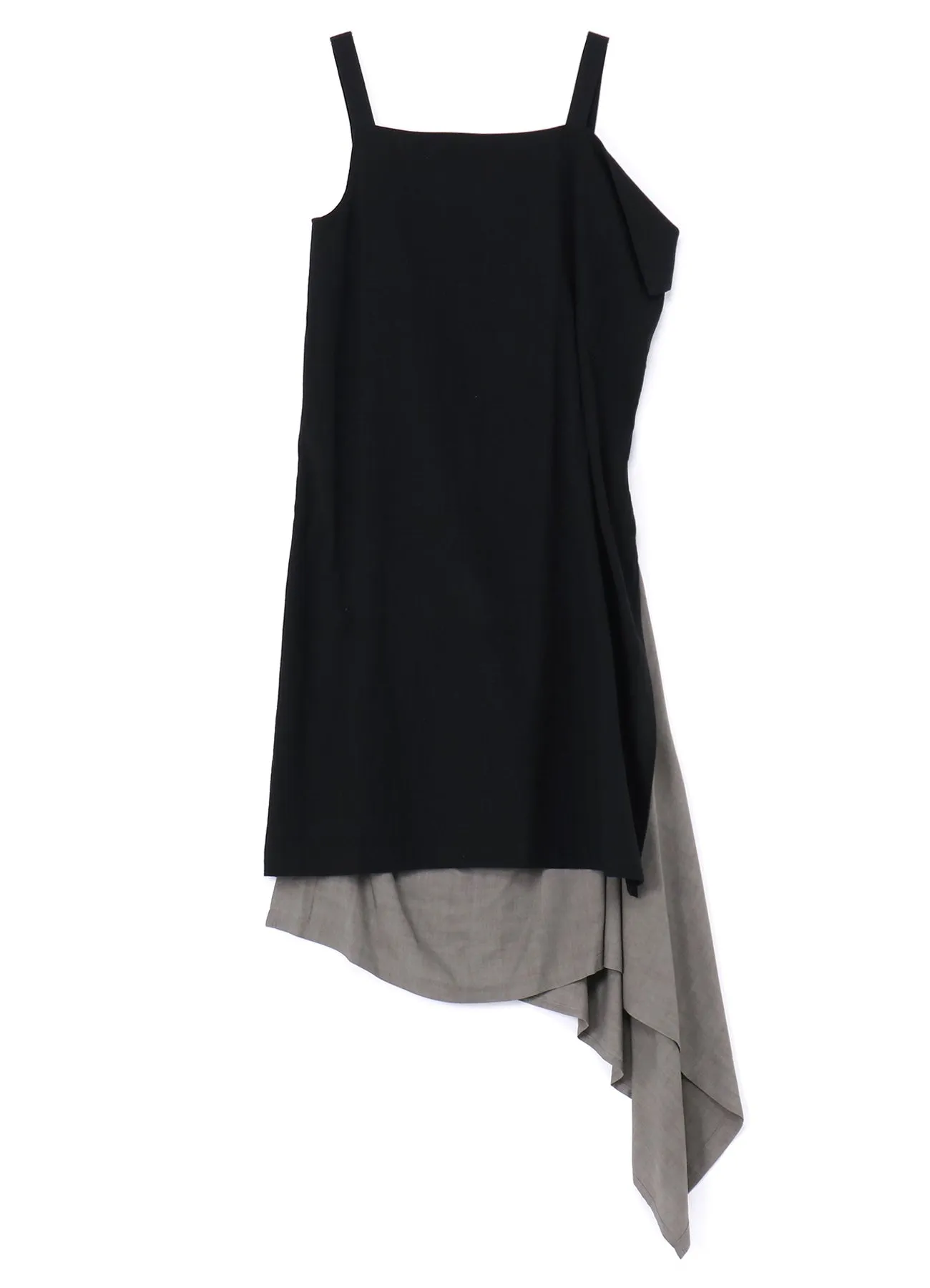 SUMI INK DYE ASYMMETRIC DRESS WITH PIN sold by Yohji Yamamoto product image thumbnail 3