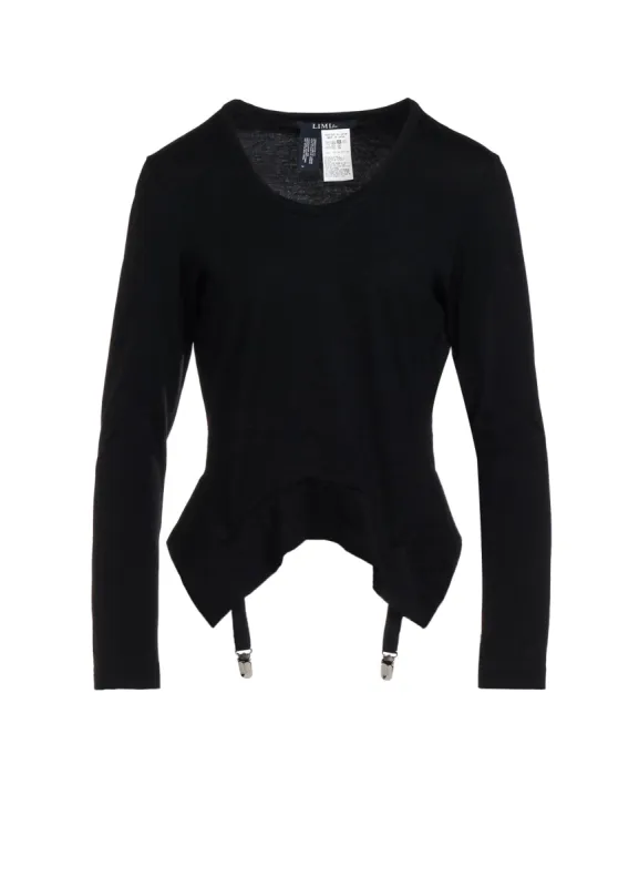 SINGLE JERSEY T-SHIRT WITH SUSPENDERS sold by Yohji Yamamoto