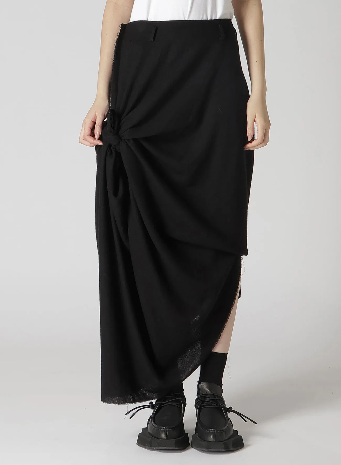 VIYELLA KNOT DETAIL SKIRT sold by Yohji Yamamoto product image thumbnail 5