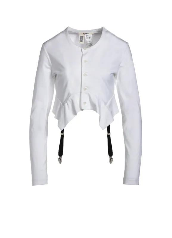 SINGLE JERSEY CARDIGAN WITH SUSPENDERS made by Yohji Yamamoto