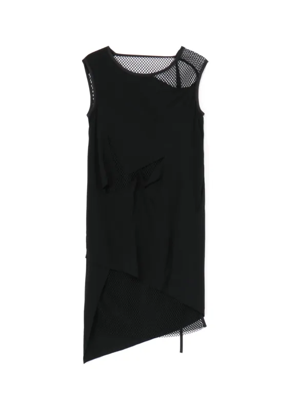 LAWN + MESH SLEEVELESS LAYERED DRESS sold by Yohji Yamamoto