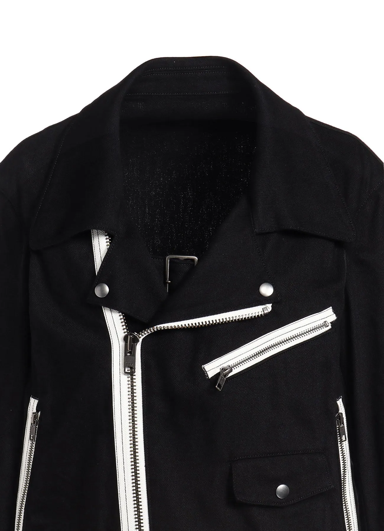 COTTON DRILL BELT DETAIL BIKER JACKET sold by Yohji Yamamoto product image thumbnail 4