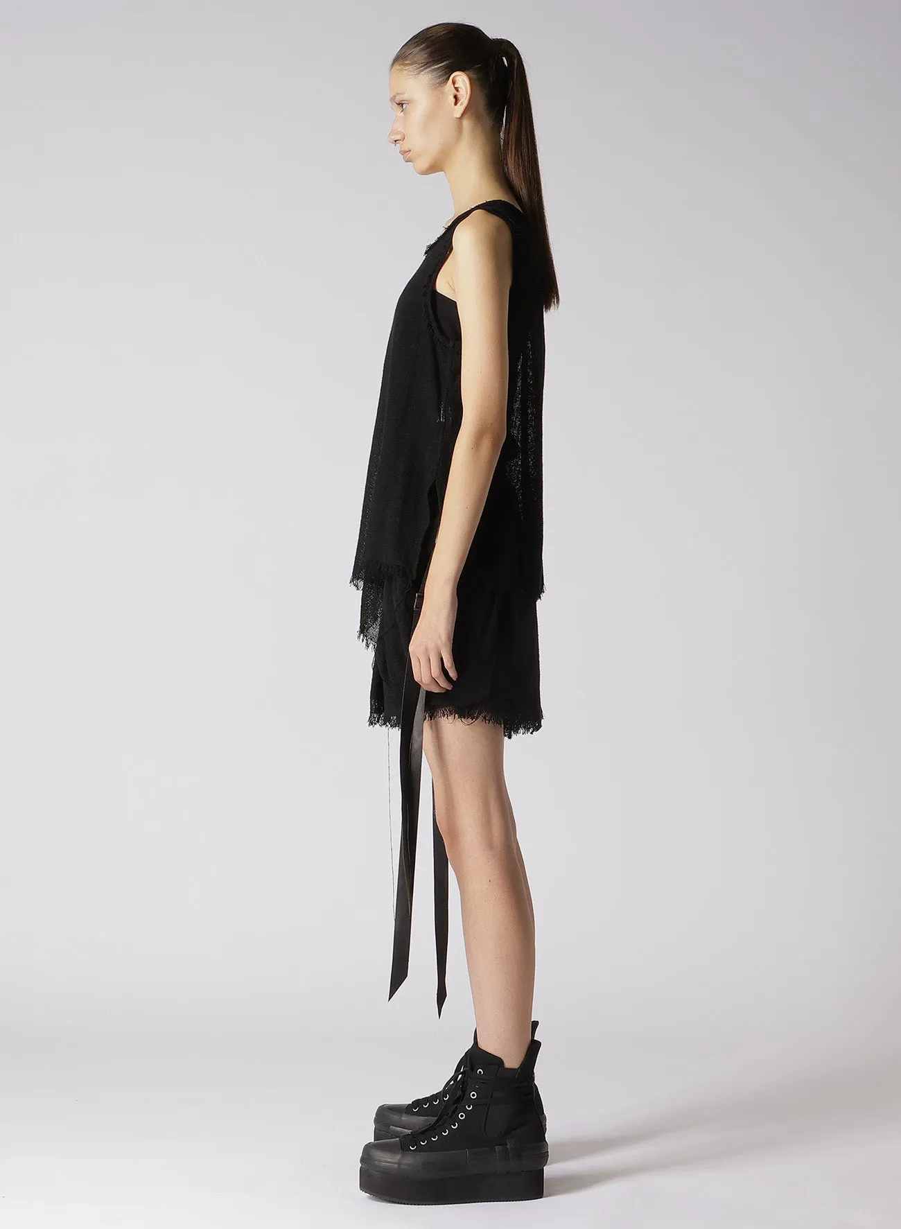 LENO SLEEVELESS BLOUSE sold by Yohji Yamamoto product image thumbnail 5