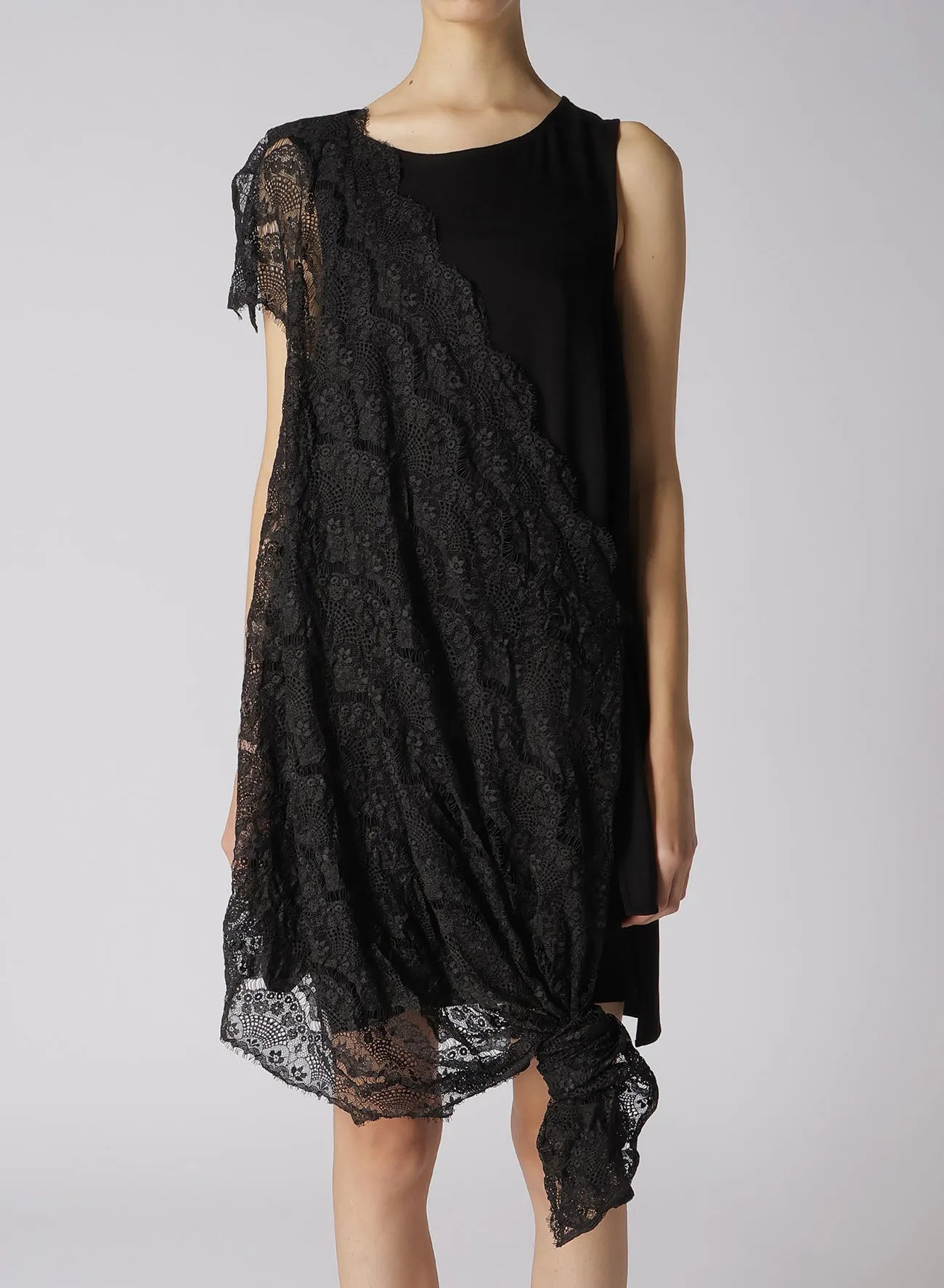 LAWN + SATIN DOUBLE FRONT BLOUSE sold by Yohji Yamamoto product image thumbnail 4