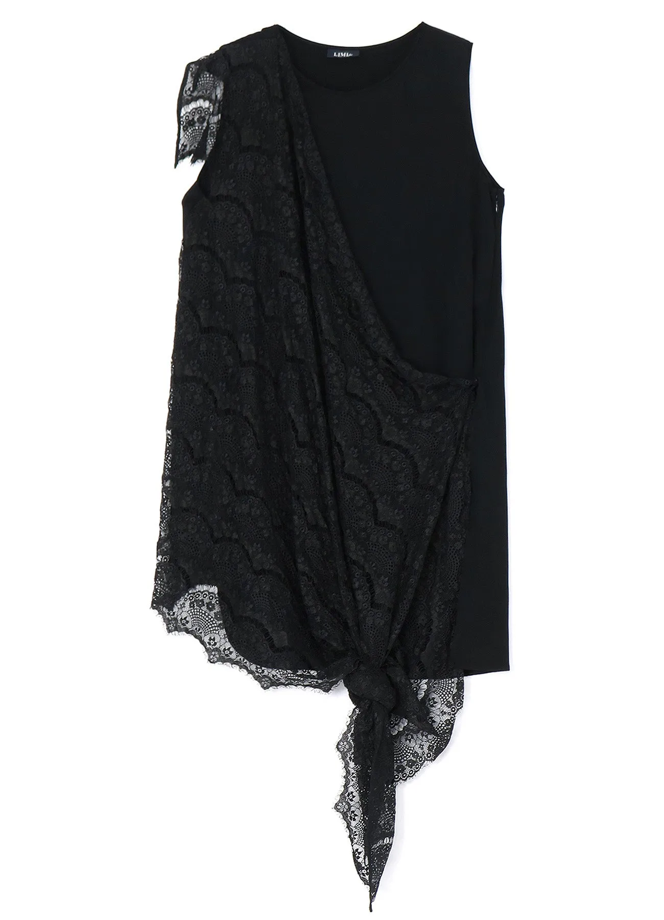 LAWN + SATIN DOUBLE FRONT BLOUSE sold by Yohji Yamamoto product image thumbnail 2