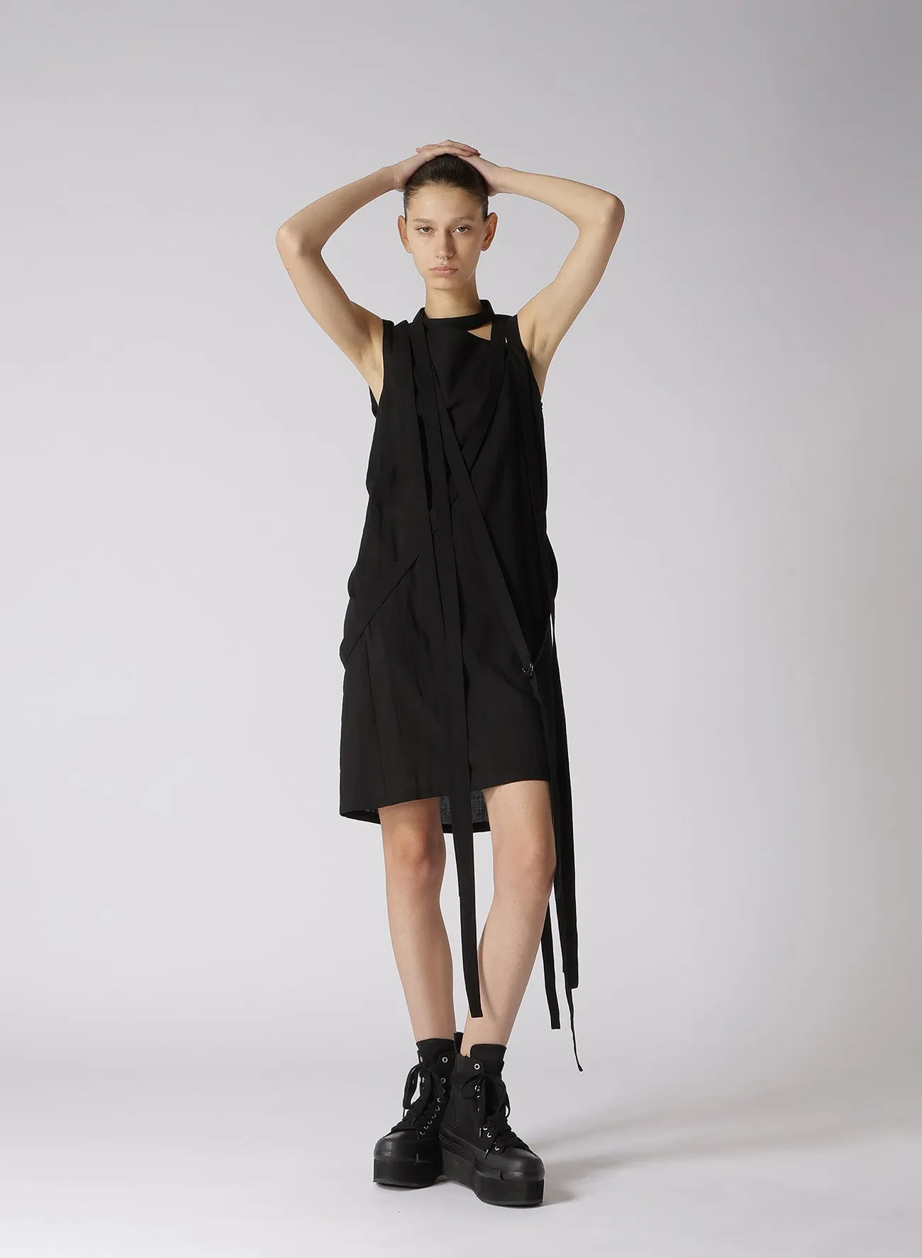 COTTON TENCEL LAWN STRAP DRESS sold by Yohji Yamamoto product image thumbnail 5
