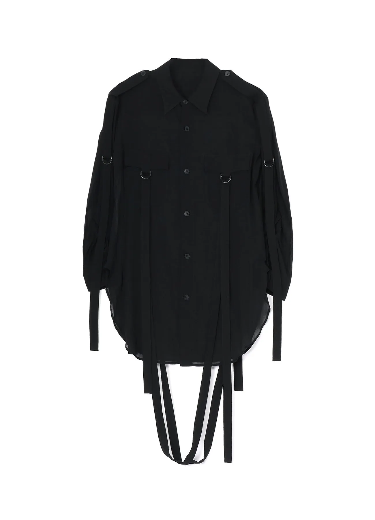 COTTON/SILK CHIFFON HANGING STRAP BLOUSE A sold by Yohji Yamamoto
