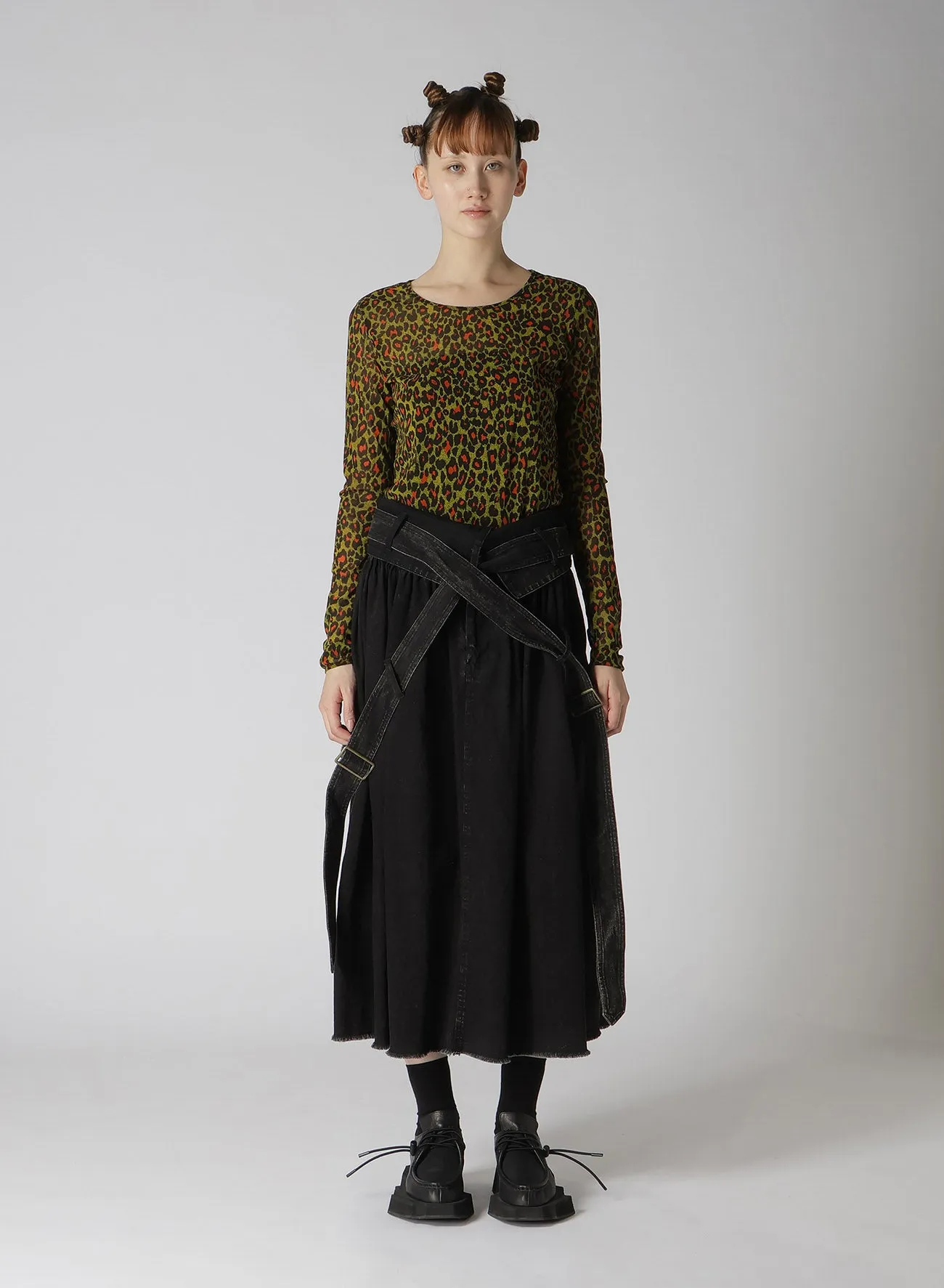 POWDER BLEACH BELT DETAIL SKIRT sold by Yohji Yamamoto product image thumbnail 4