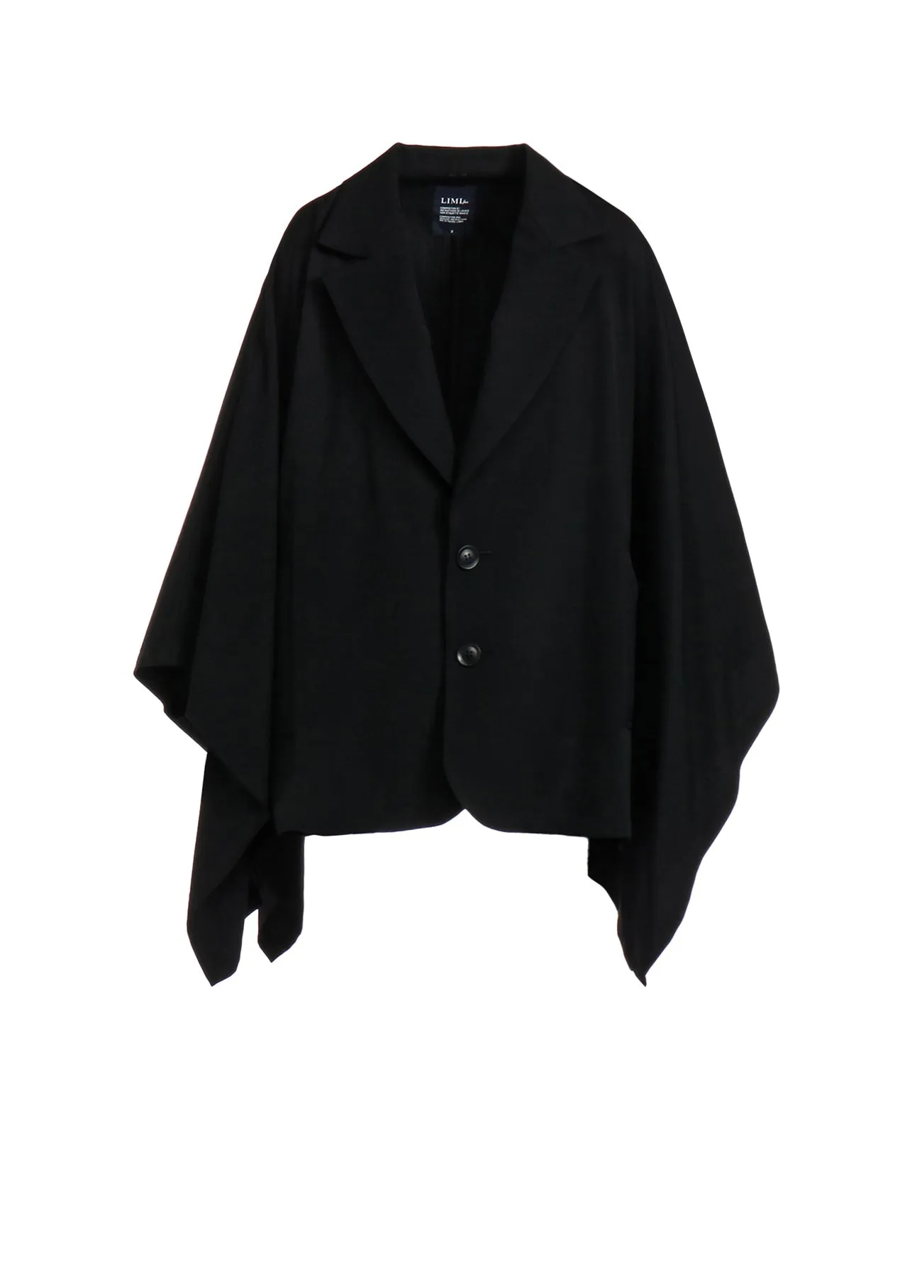 WOOL GABARDINE FLARED SLEEVE JACKET sold by Yohji Yamamoto