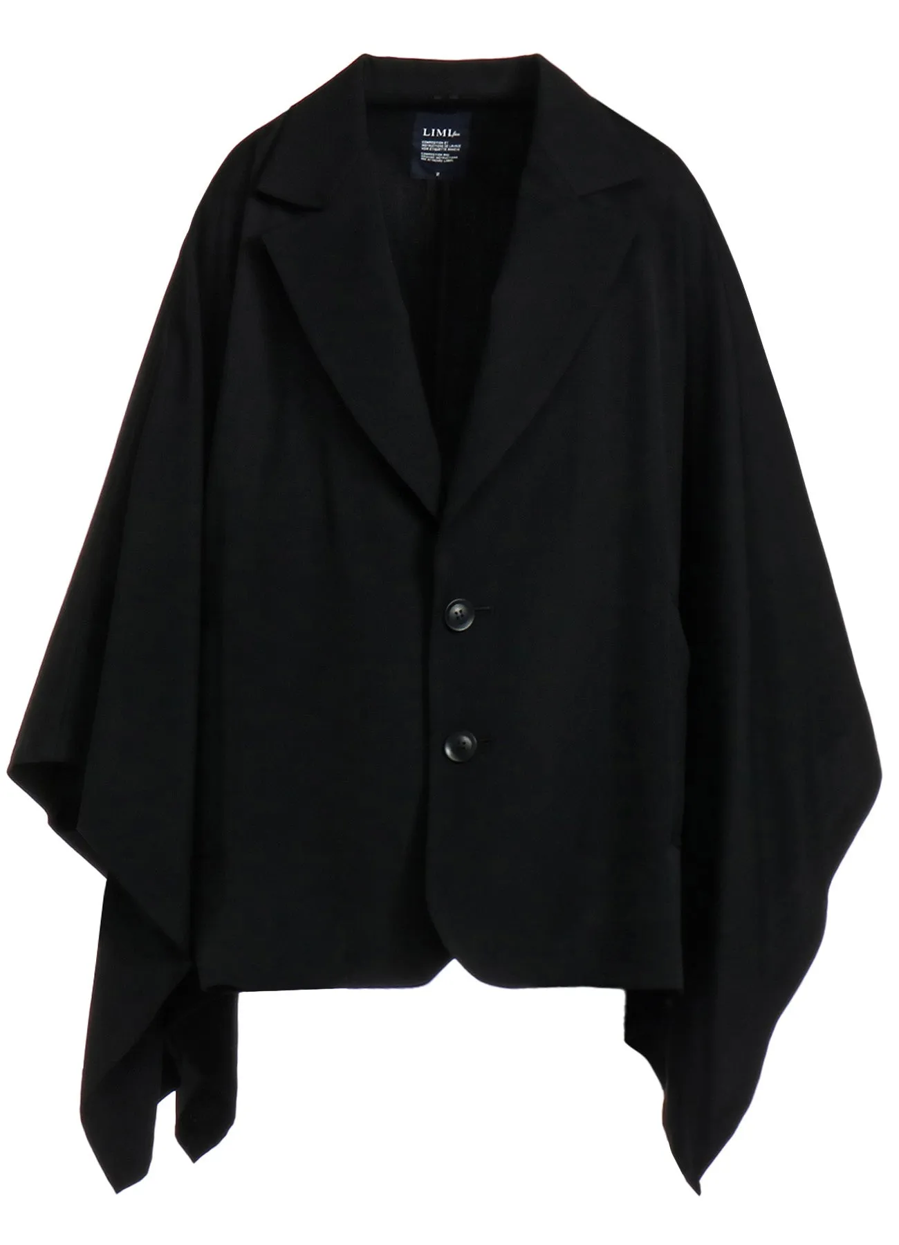 WOOL GABARDINE FLARED SLEEVE JACKET sold by Yohji Yamamoto product image thumbnail 2