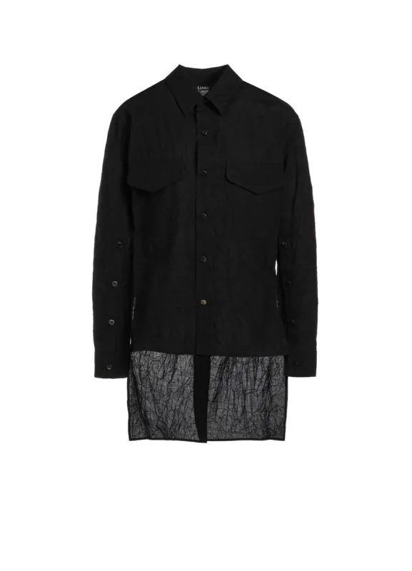 WASHER TYPEWRITER LAYERED COLLAR SHIRT sold by Yohji Yamamoto