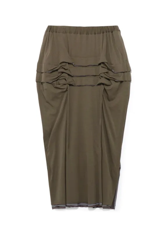 C High Gauge Jersey Combo Tuck Skirt・A sold by Yohji Yamamoto