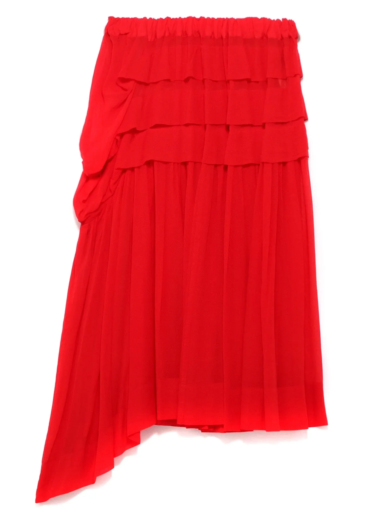 Garment-Dyed Chiffon Crushed Tuck Gather Skirt sold by Yohji Yamamoto product image thumbnail 2