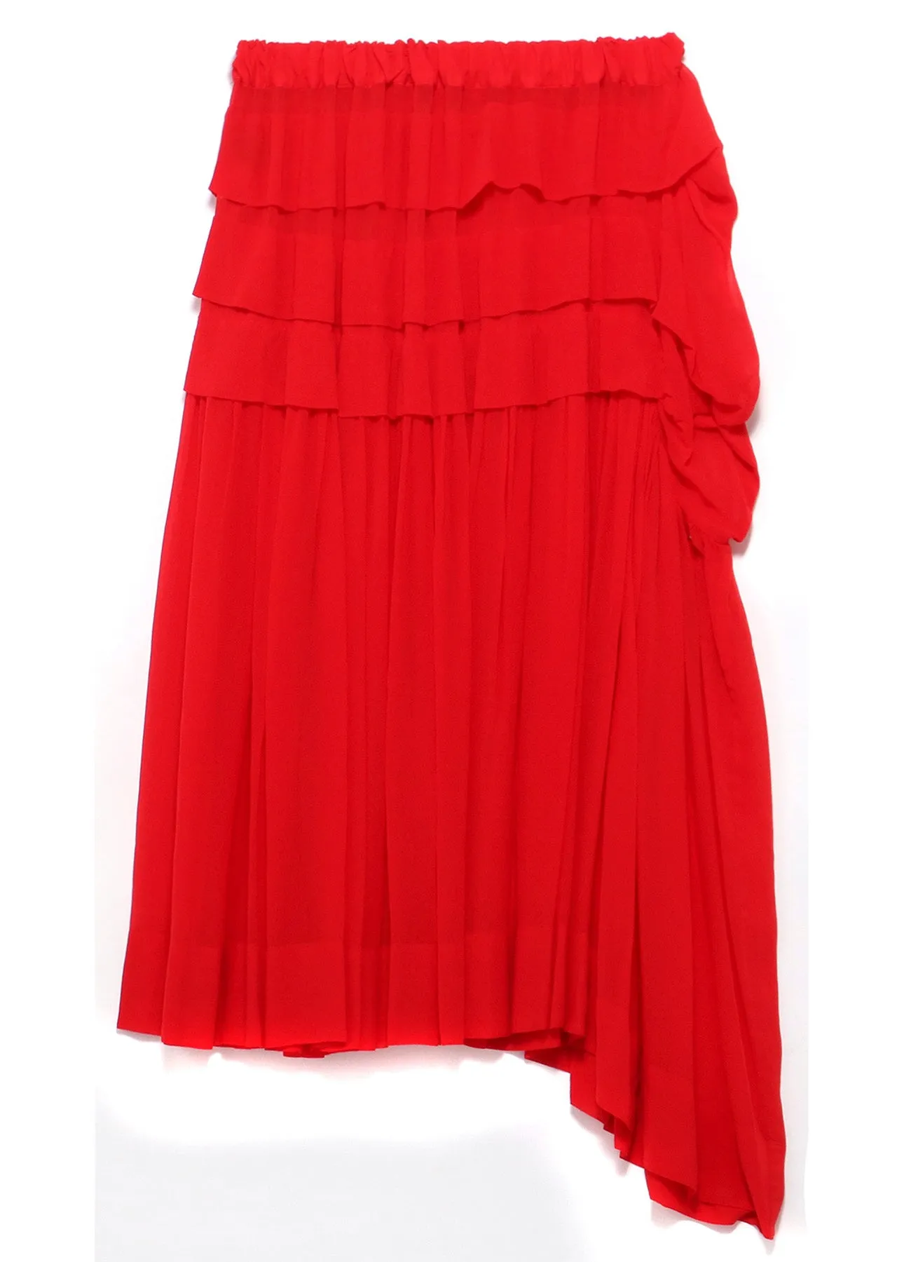 Garment-Dyed Chiffon Crushed Tuck Gather Skirt sold by Yohji Yamamoto product image thumbnail 3