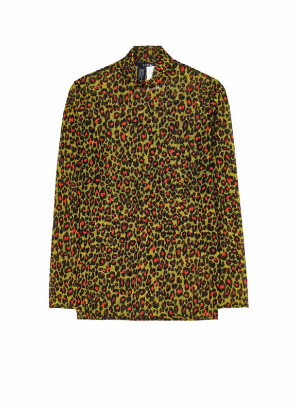 LEOPARD TULLE HIGH NECK PULLOVER sold by Yohji Yamamoto