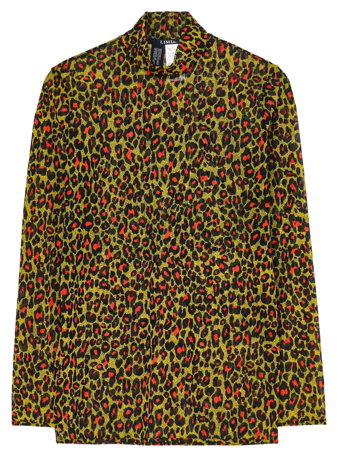 LEOPARD TULLE HIGH NECK PULLOVER sold by Yohji Yamamoto product image thumbnail 2