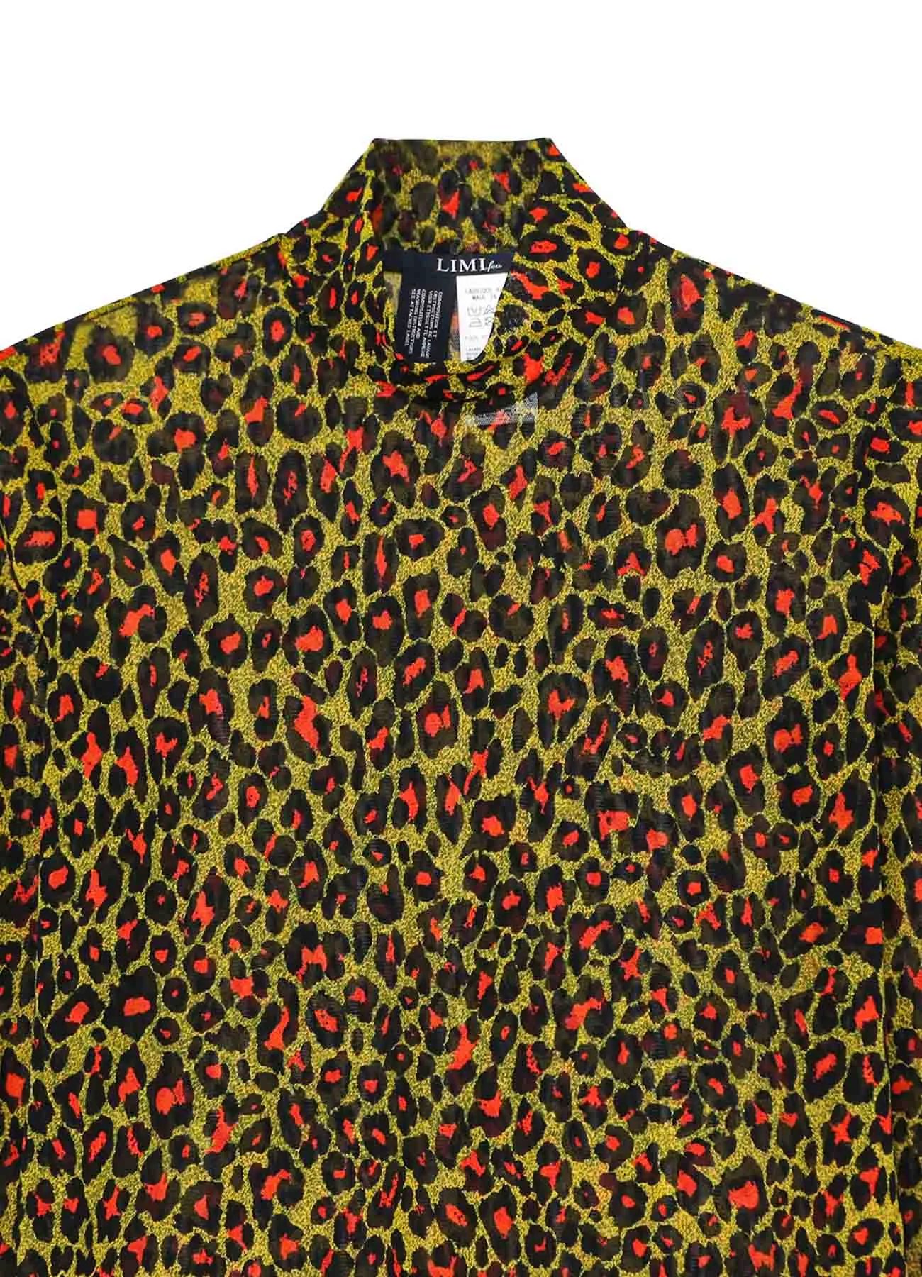 LEOPARD TULLE HIGH NECK PULLOVER sold by Yohji Yamamoto product image thumbnail 4