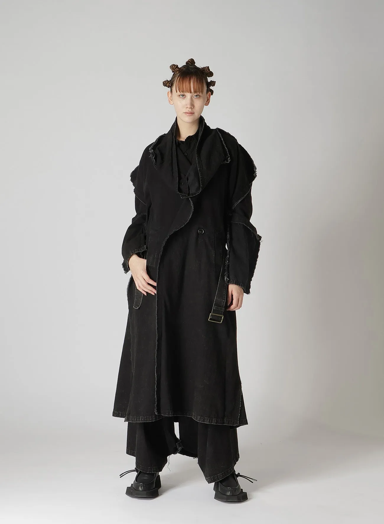 POWDER BLEACH BOX PANTS A sold by Yohji Yamamoto product image thumbnail 4