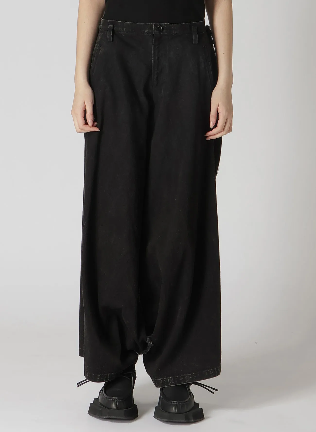 POWDER BLEACH BOX PANTS A sold by Yohji Yamamoto product image thumbnail 5
