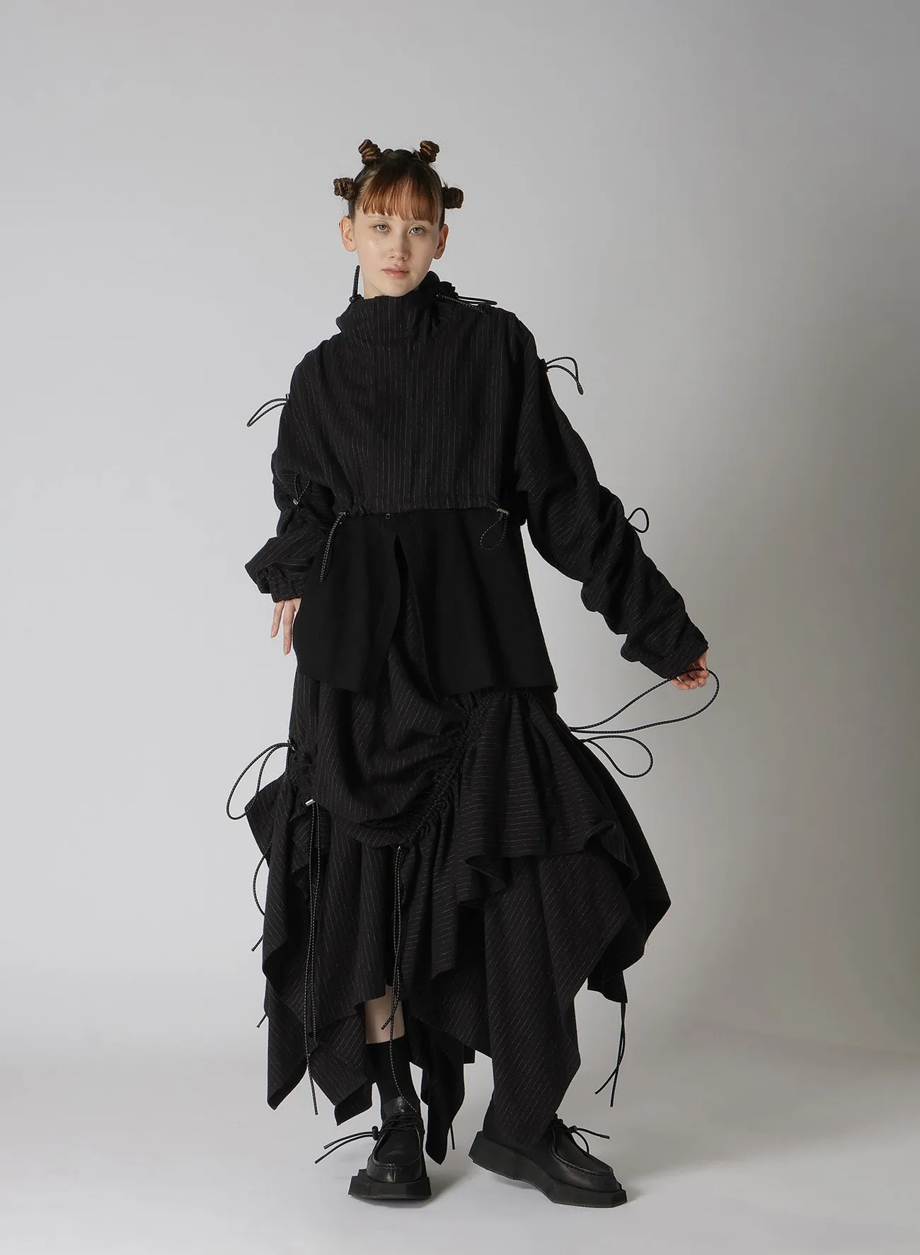 LOOSE ELASTIC JACKET WITH STRIPES sold by Yohji Yamamoto product image thumbnail 5