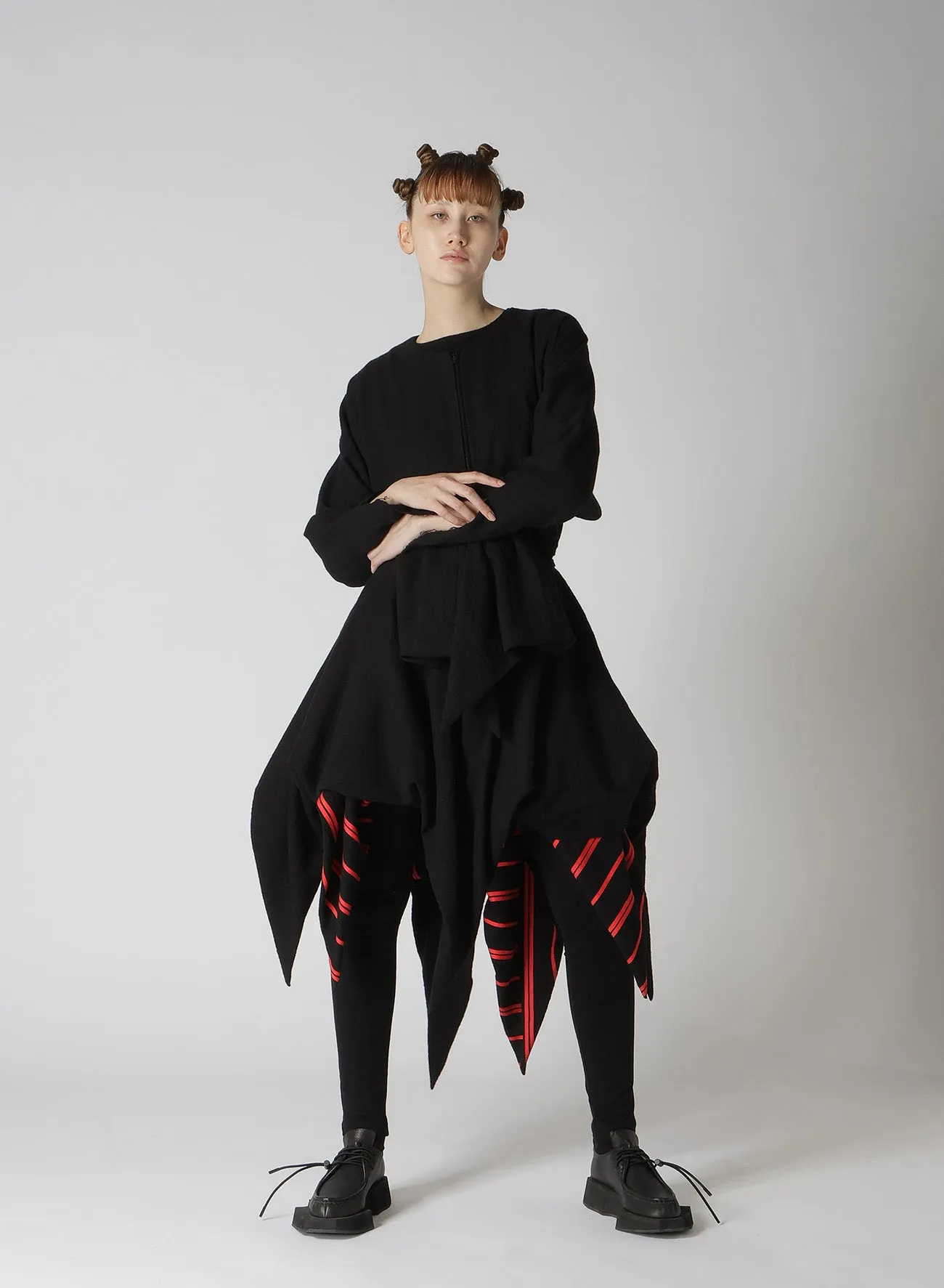 STRIPED VIYELLA THORN SKIRT DRESS sold by Yohji Yamamoto product image thumbnail 4