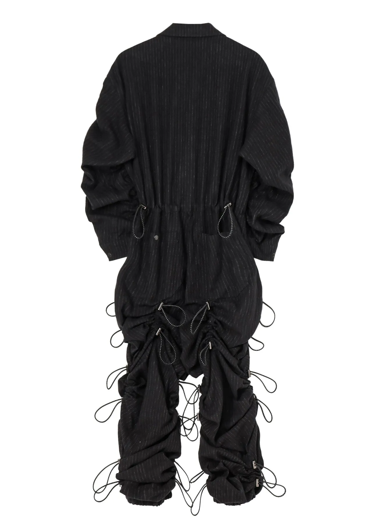 LOOSE ELASTIC OVERALL WITH STRIPES sold by Yohji Yamamoto product image thumbnail 4