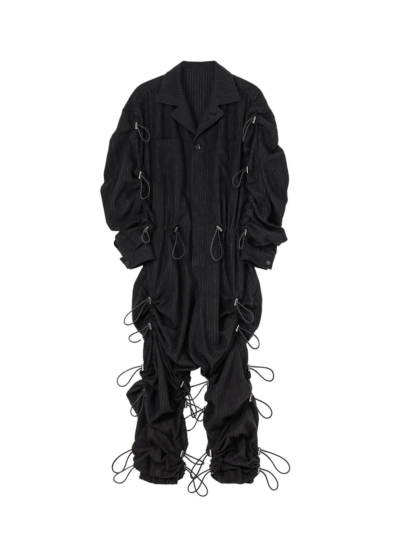 LOOSE ELASTIC OVERALL WITH STRIPES sold by Yohji Yamamoto