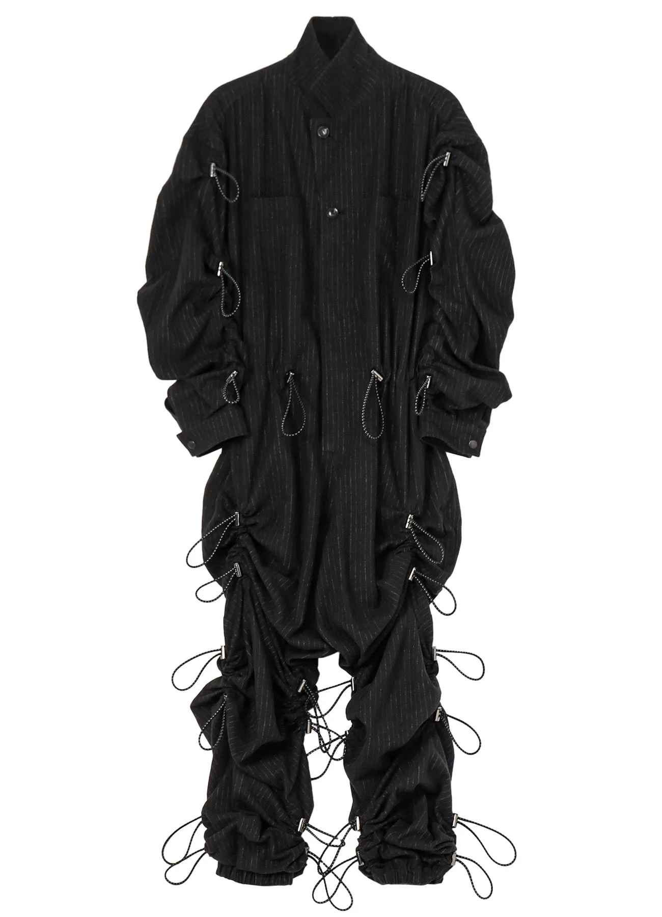 LOOSE ELASTIC OVERALL WITH STRIPES sold by Yohji Yamamoto product image thumbnail 3