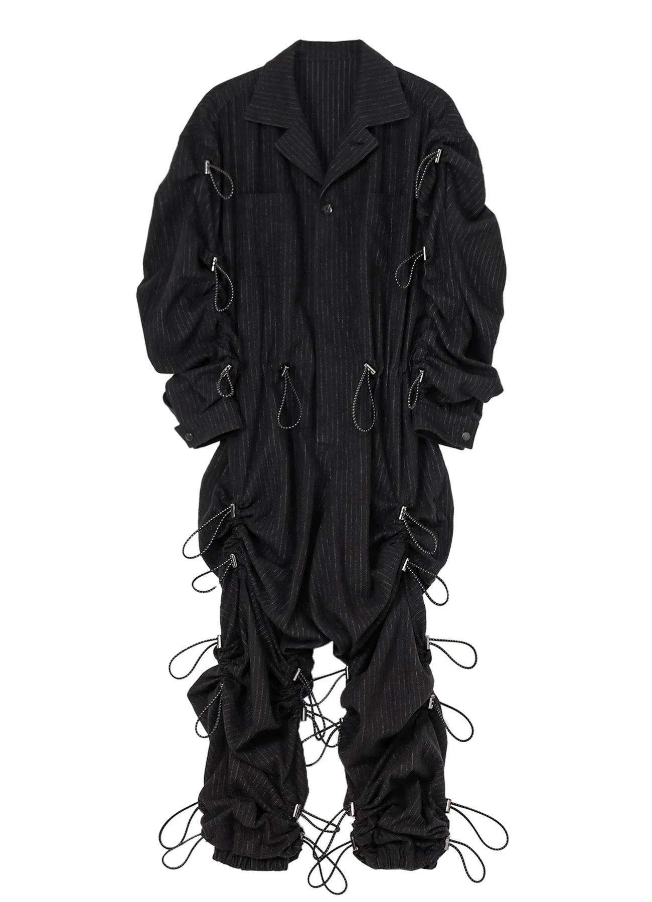 LOOSE ELASTIC OVERALL WITH STRIPES sold by Yohji Yamamoto product image thumbnail 2