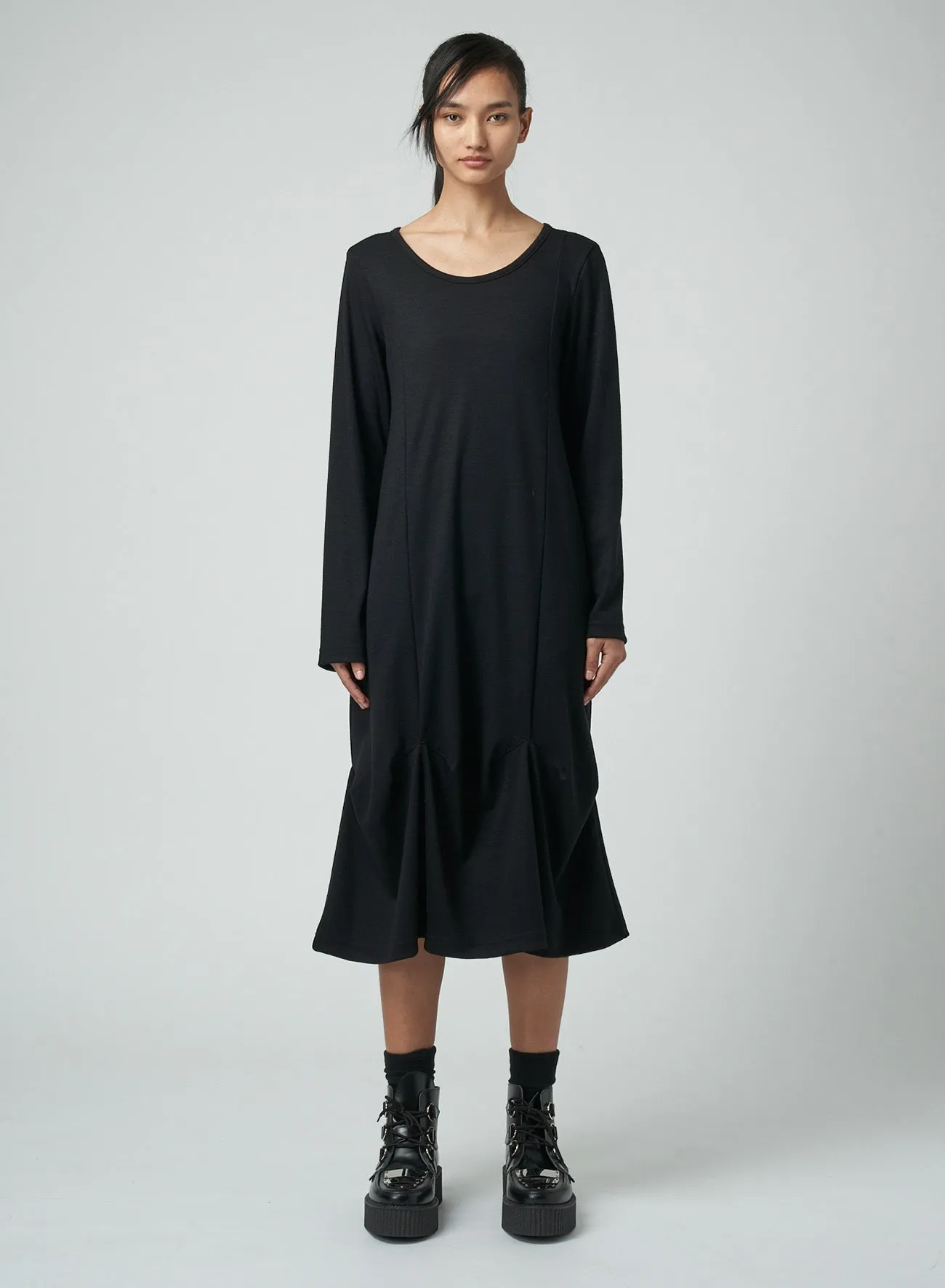 SOFT WOOL DRESS WITH DARTS sold by Yohji Yamamoto product image thumbnail 5