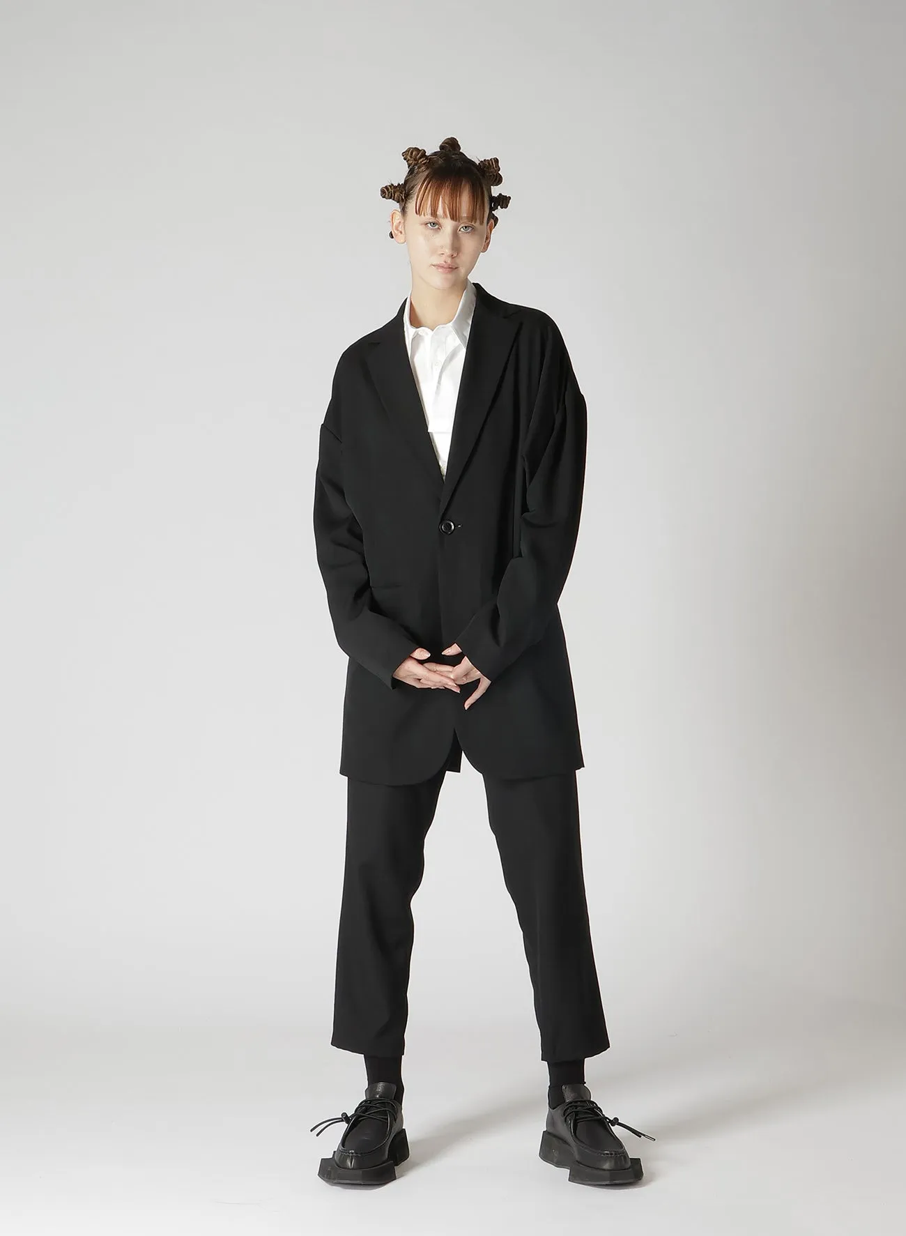 WOOL GABARDINE WIDE SHOULDER JACKET sold by Yohji Yamamoto product image thumbnail 5