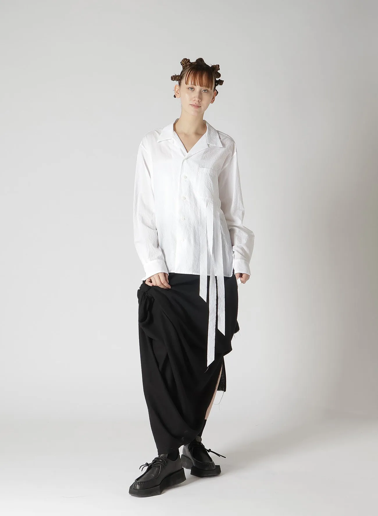 WASHER TYPEWRITER FRINGE SHIRT sold by Yohji Yamamoto product image thumbnail 4
