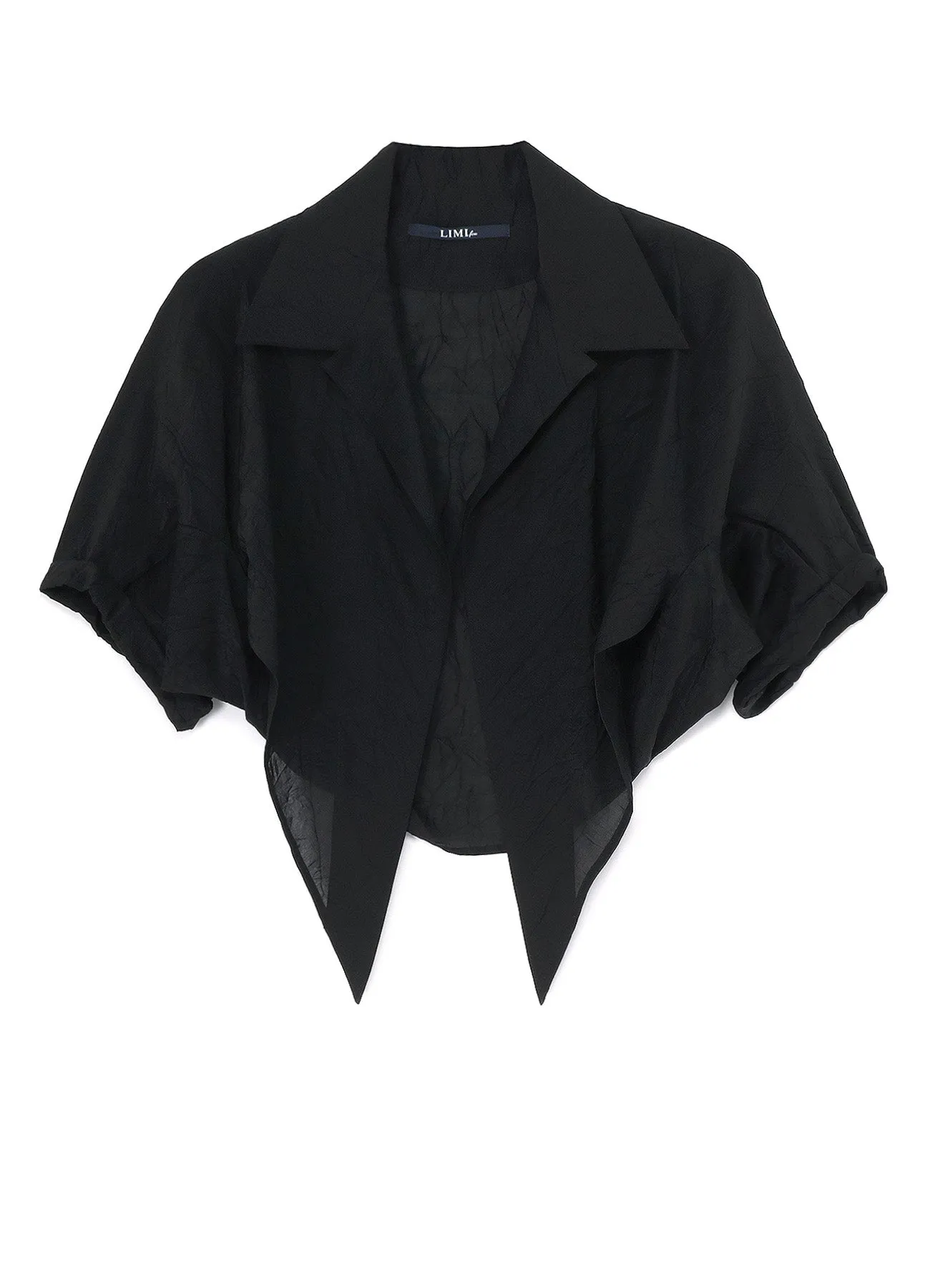 COTTON/SILK WASHED LAWN BOTTOM TIED BLOUSE sold by Yohji Yamamoto