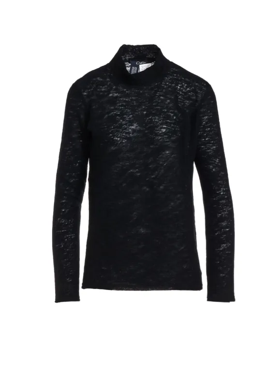 WOOL GAUZE SINGLE HIGH NECK PULLOVER sold by Yohji Yamamoto