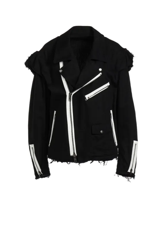 COTTON DRILL BIKER JACKET sold by Yohji Yamamoto
