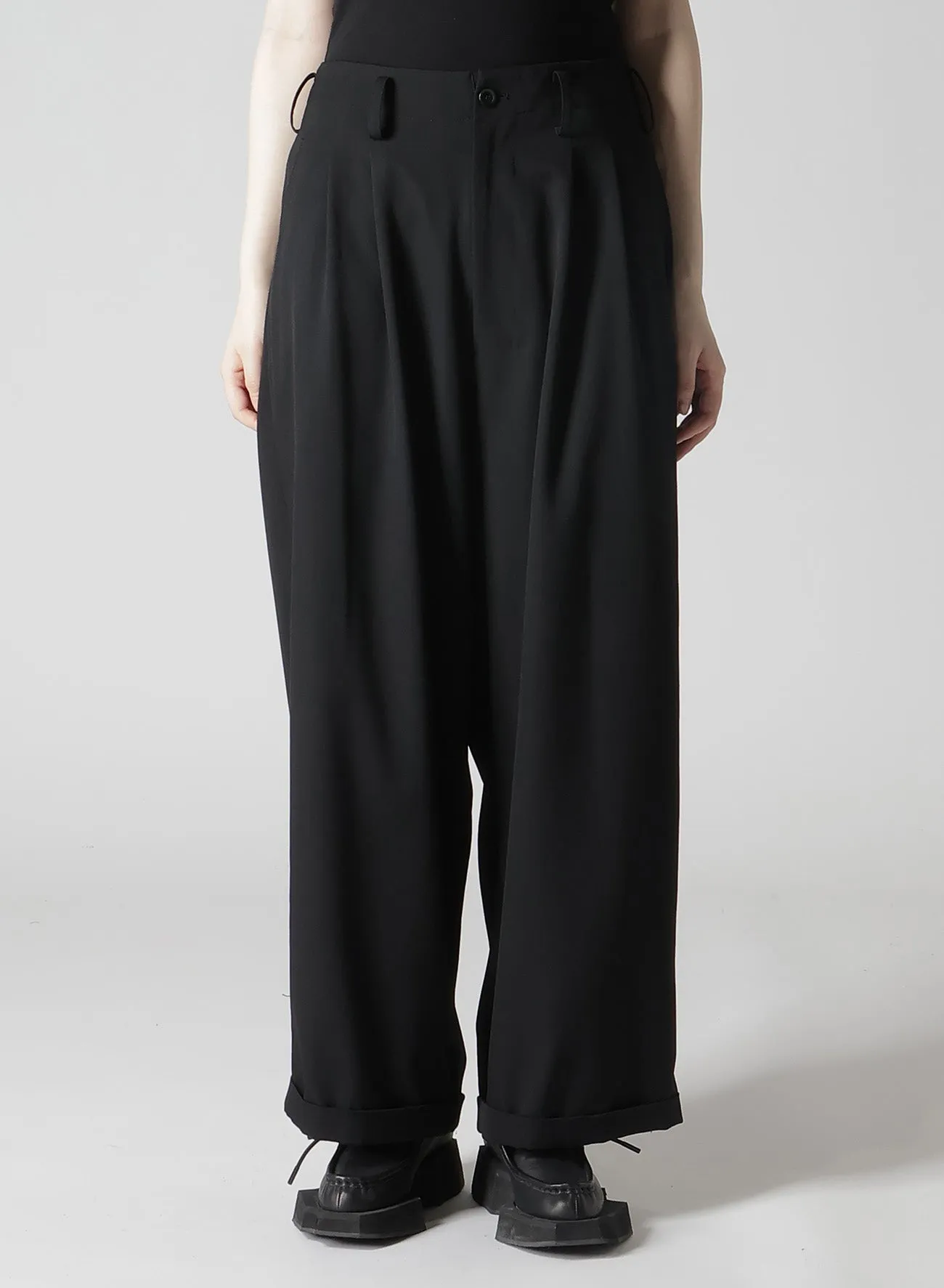 WOOL GABARDINE 2 TUCKS PANTS sold by Yohji Yamamoto product image thumbnail 5