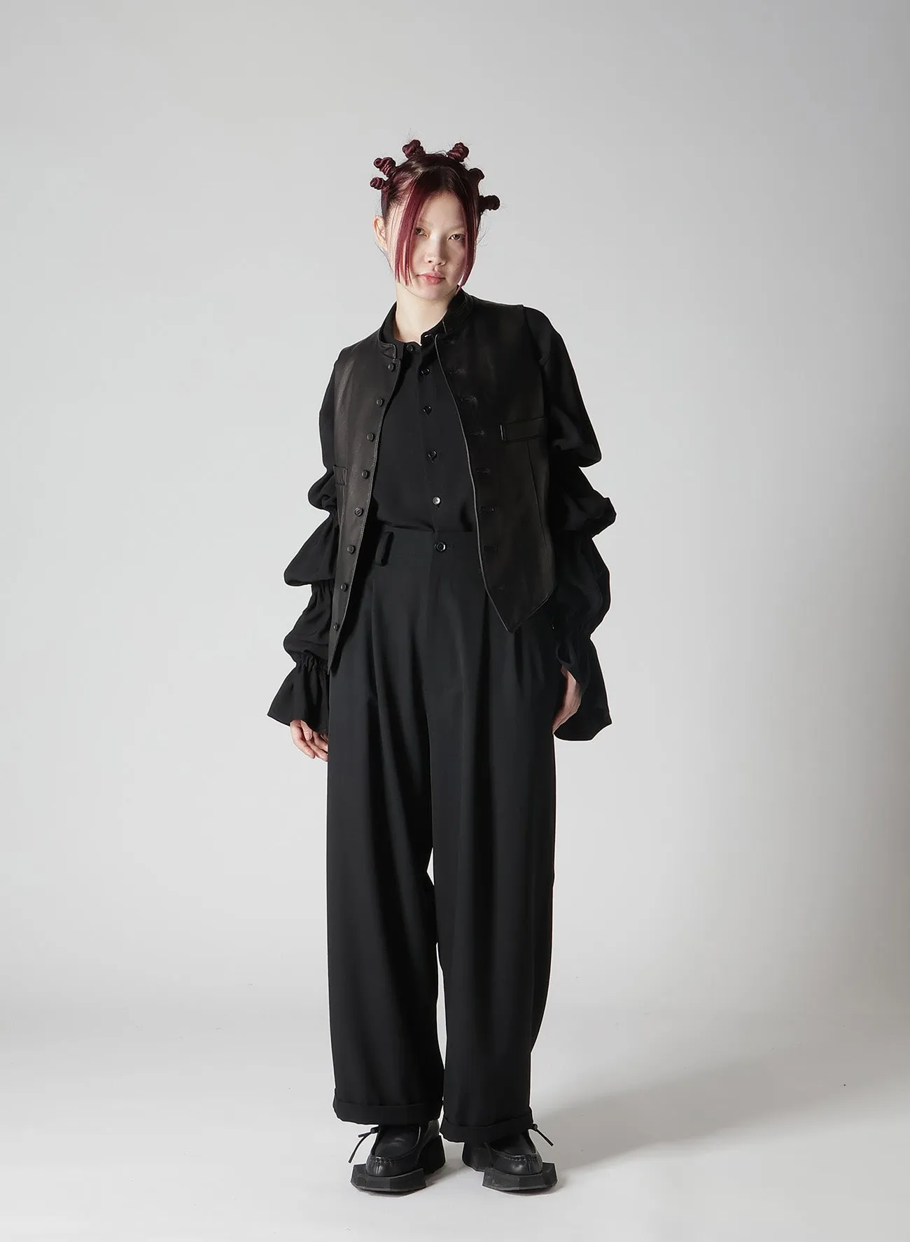 WOOL GABARDINE 2 TUCKS PANTS sold by Yohji Yamamoto product image thumbnail 4