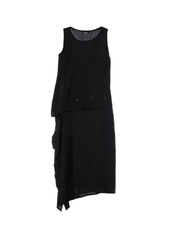 POPLIN SNAP SLEEVELESS DRESS sold by Yohji Yamamoto