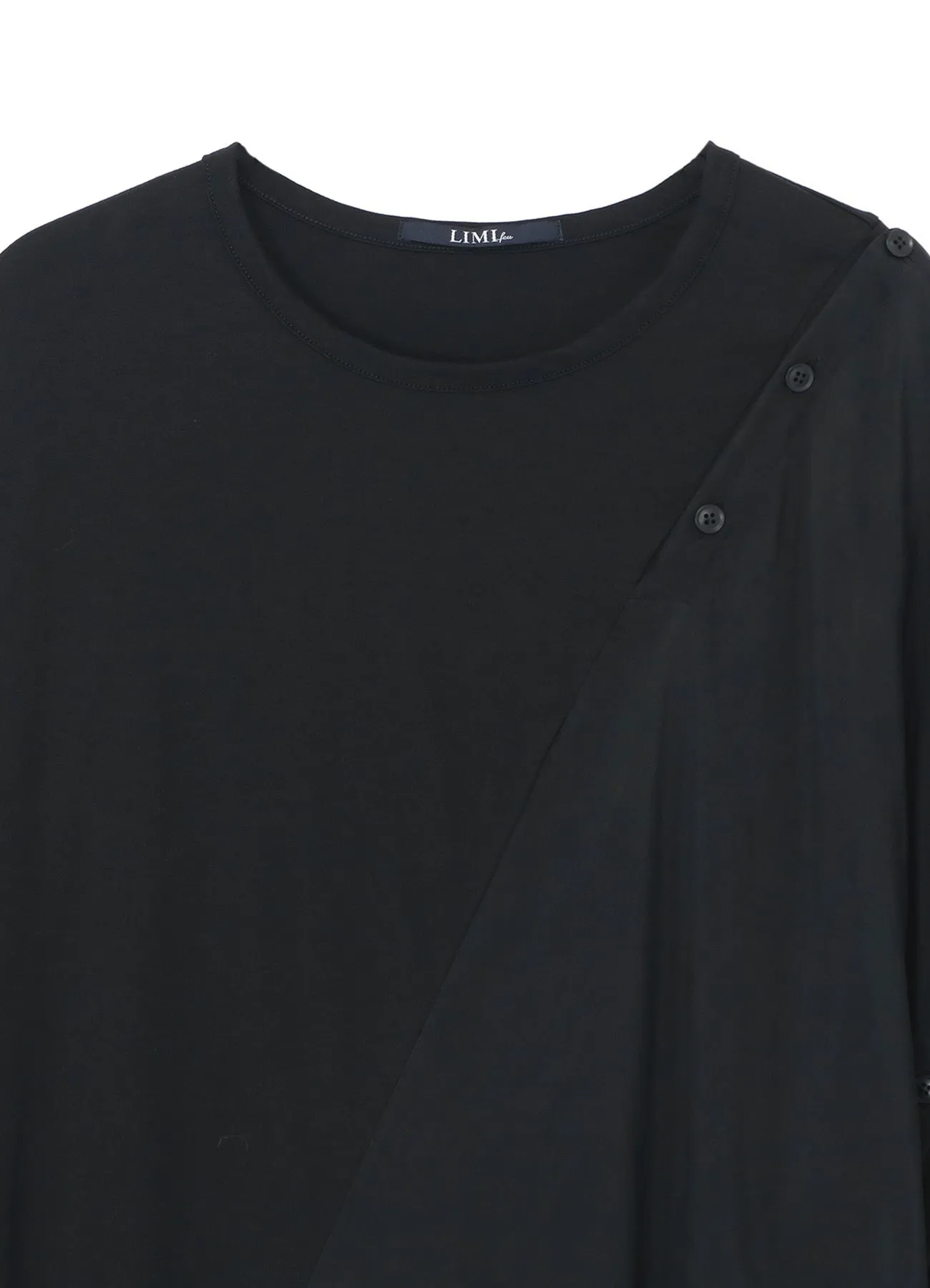 LYOCELL/COTTON JERSEY DRESS WITH ASYMMETRIC HEMLINE sold by Yohji Yamamoto product image thumbnail 4